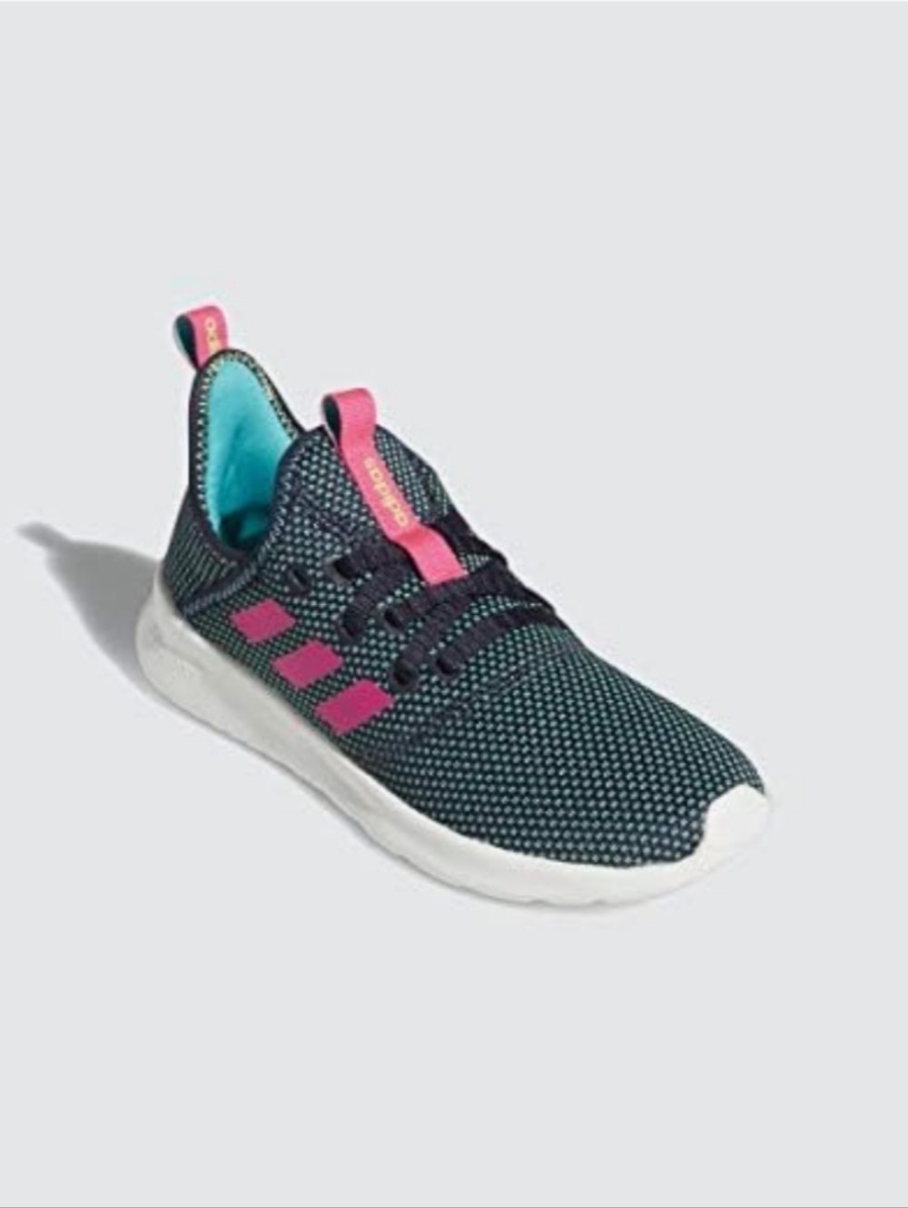 Adidas Women's Cloudfoam Pure Size 6, Teal & Hot Pink